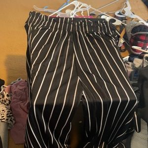Striped flowy pants